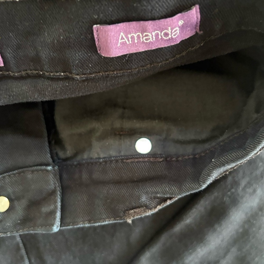Gloria Vanderbilt Women's Amanda Denim Black Jeans Size 8 - Picture 4 of 12